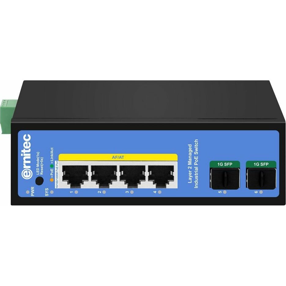 Ernitec ELECTRA-IM04-1GB | 4-port 1000Mbps Industrial