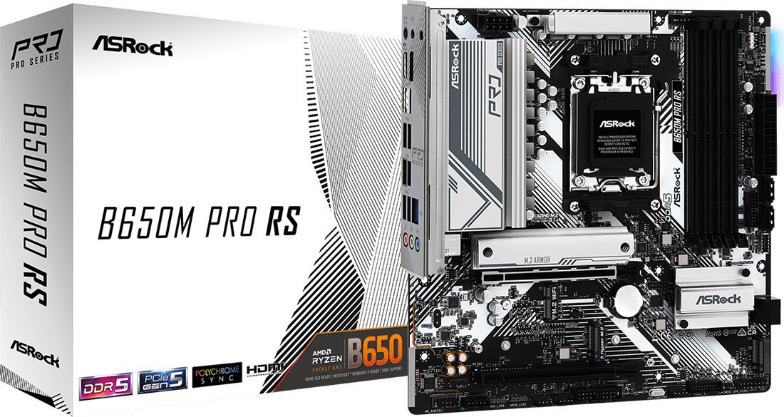 ASRock B650M PRO RS Motherboard, AM5