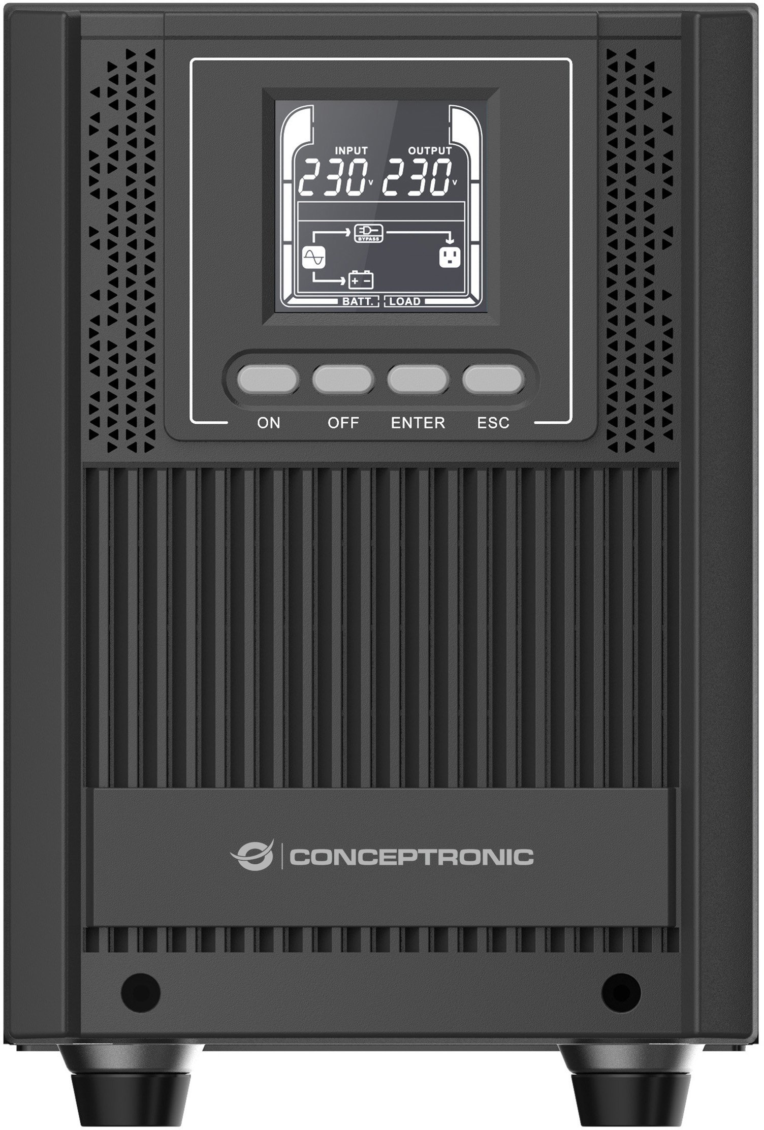 CONCEPTRONIC USV 2000VA/1800W/4xSchuko/USB/+ Online Tower sw