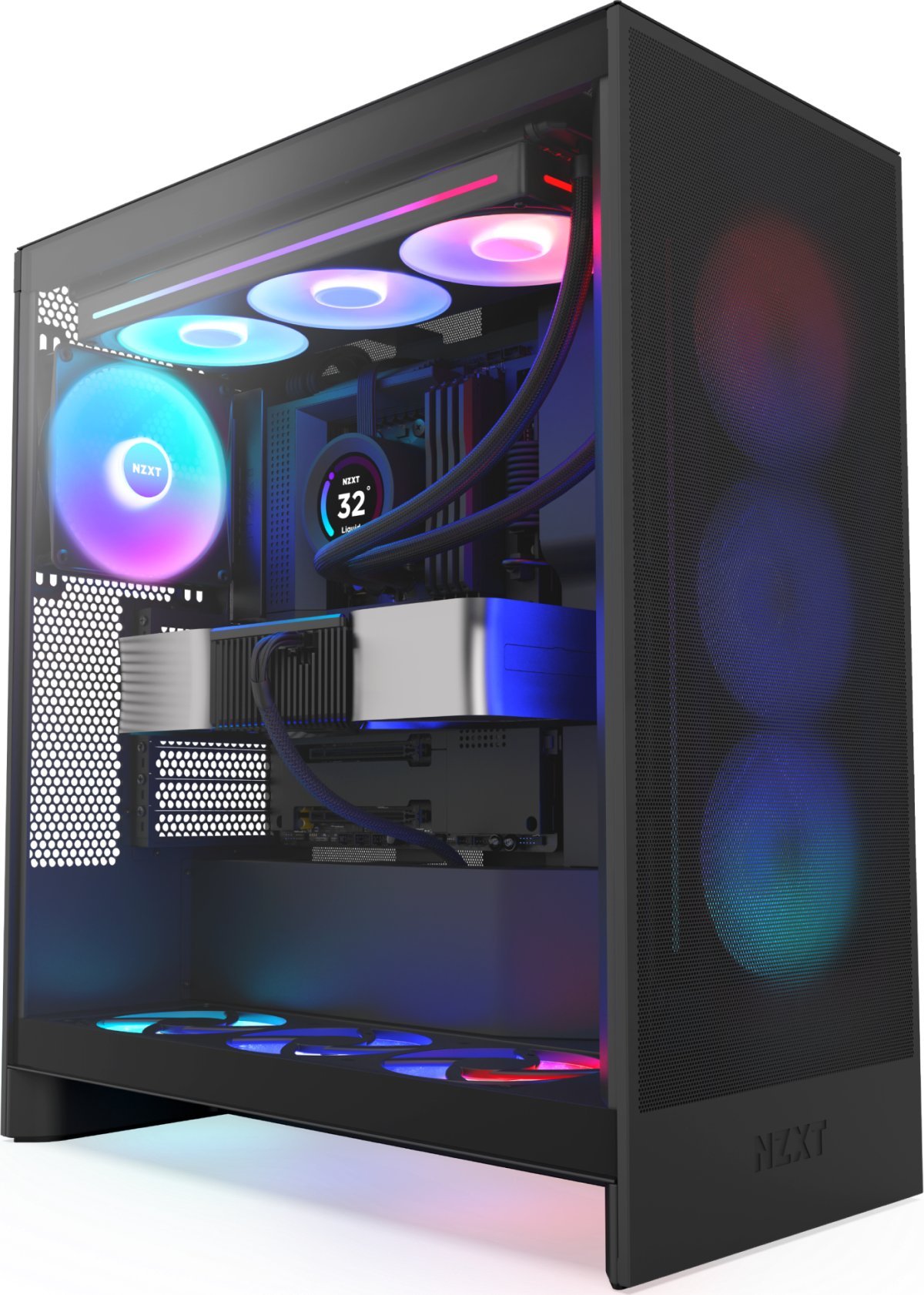 NZXT H7 Flow PC Case, Black