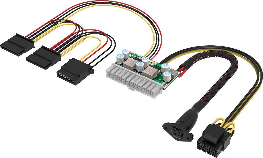 Akasa adaptér AK-PE200-01, 200W DC-to-DC ATX