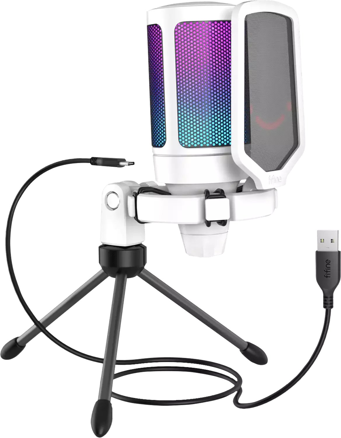Fifine A6VW condenser gaming microphone (white)