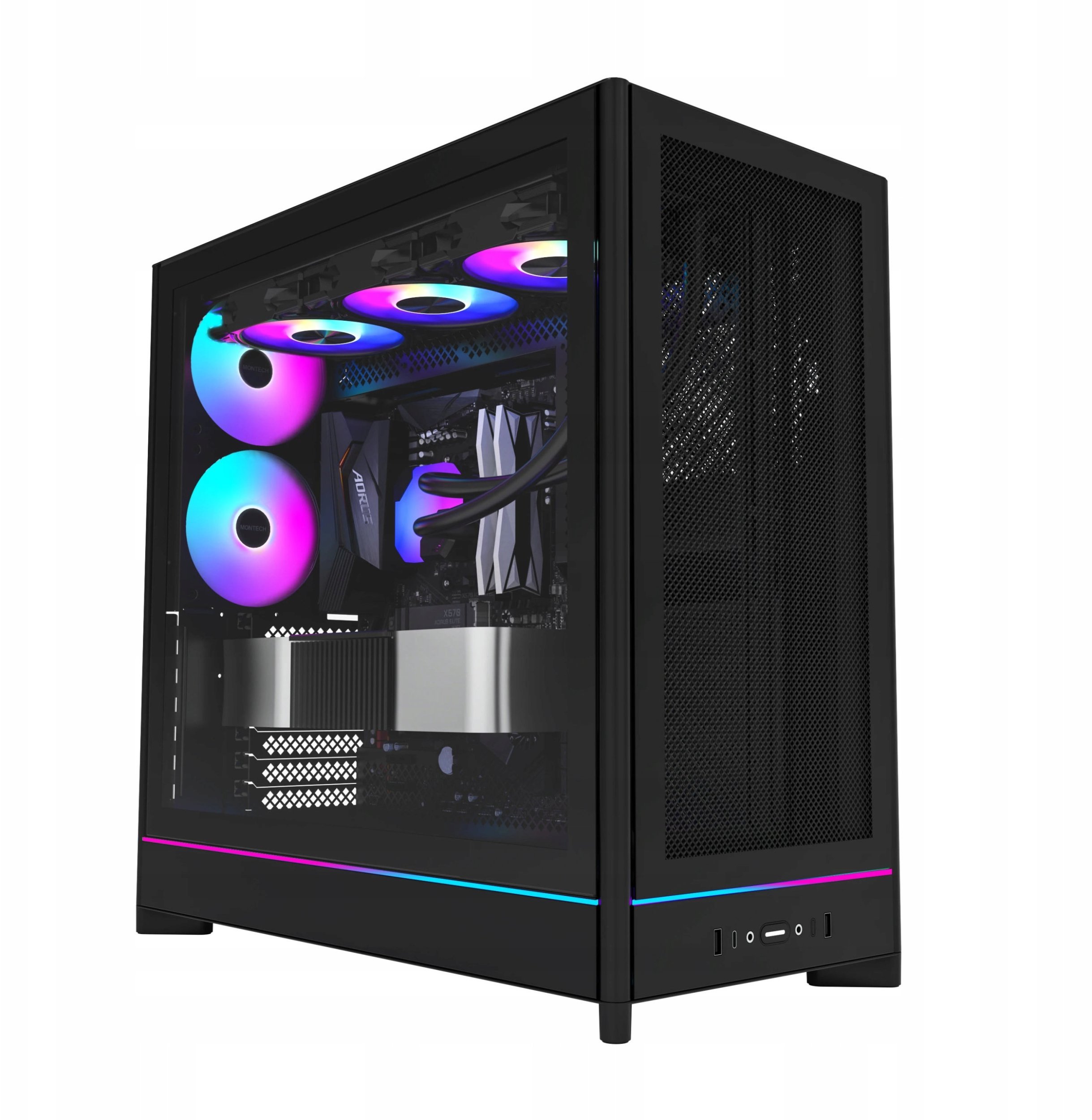 MONTECH HS01 Pro PC Case, Black