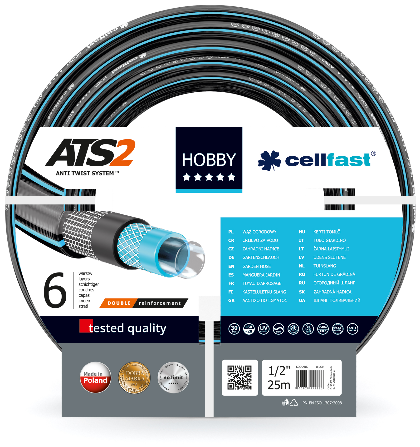 Cellfast Wąż ogrodowy Hobby 1/2" 25m