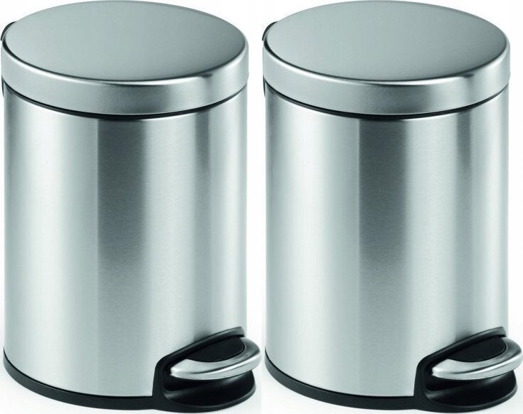 Durable DURABLE Treteimer Kosmetikeimer Edelstahl rund
