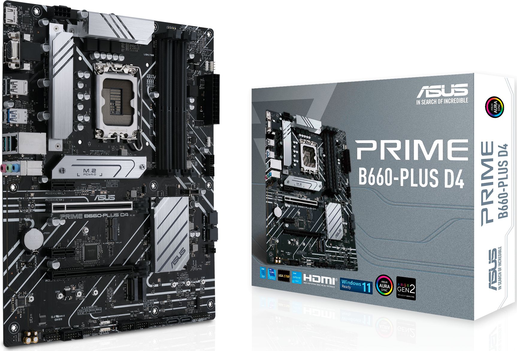 ASUS PRIME B660-PLUS D4 Motherboard, LGA1700