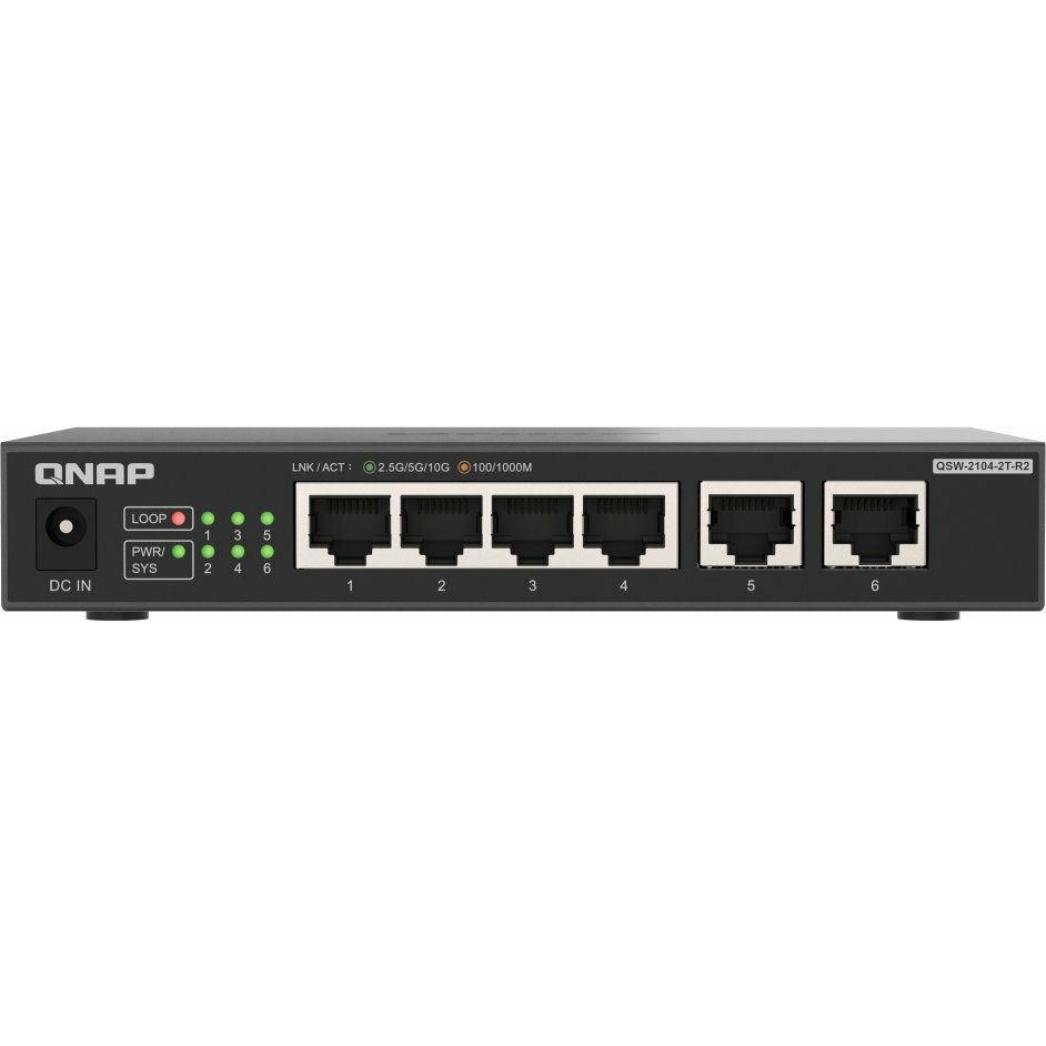 QNAP QSW-2104-2T-R2 10/2,5 GbE Unmanaged