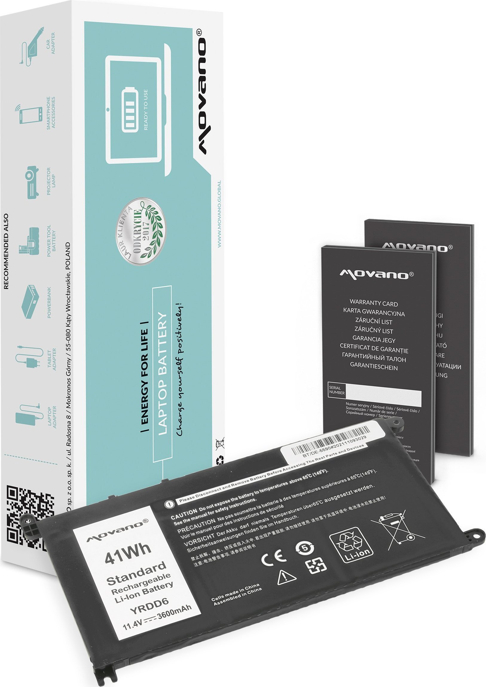 Movano  YRDD6 do Dell Inspiron 14