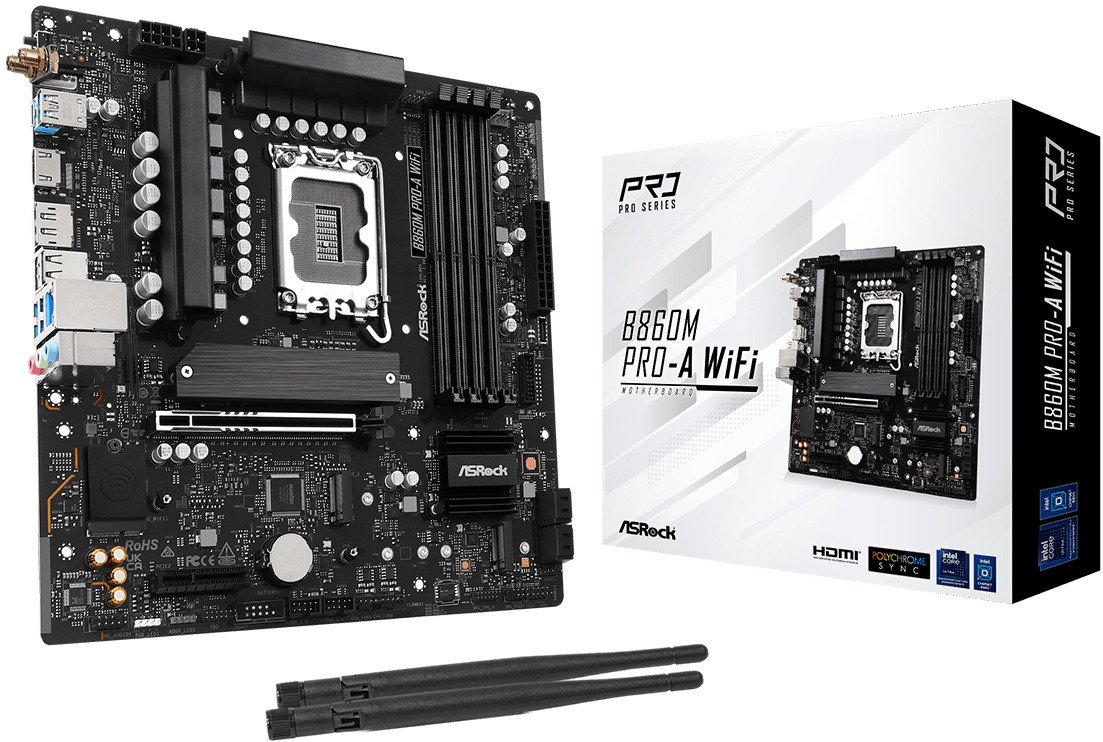 ASRock B860M Pro-A WiFi Motherboard, LGA1851
