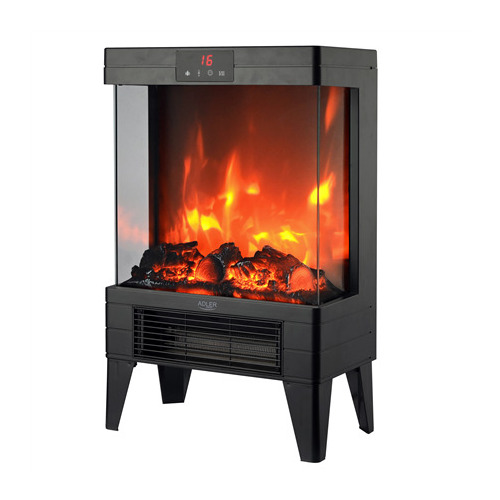 Adler LED electric fireplace with remote
