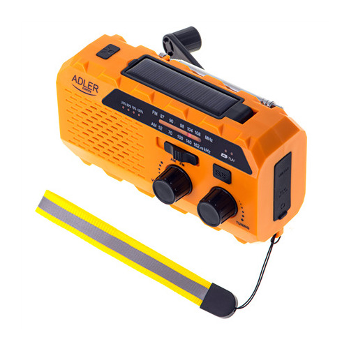 Adler | Portable radio with flashlight