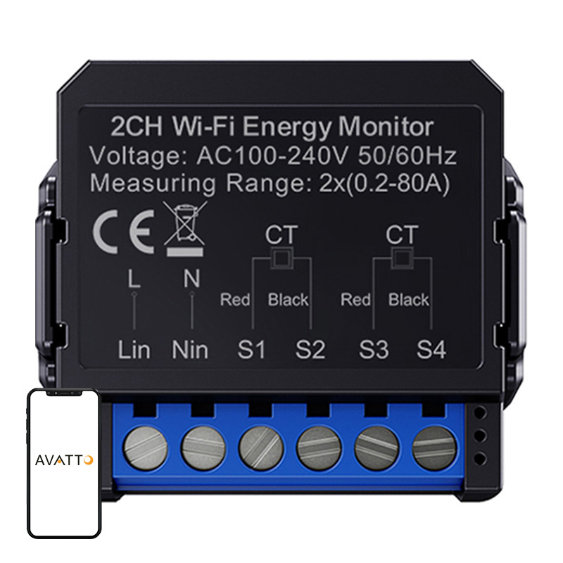 Avatto WiFi WPM16-2 smart bi-directional energy