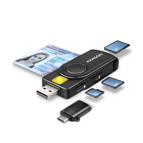 AXAGON  Compact travel USB-A + USB-C