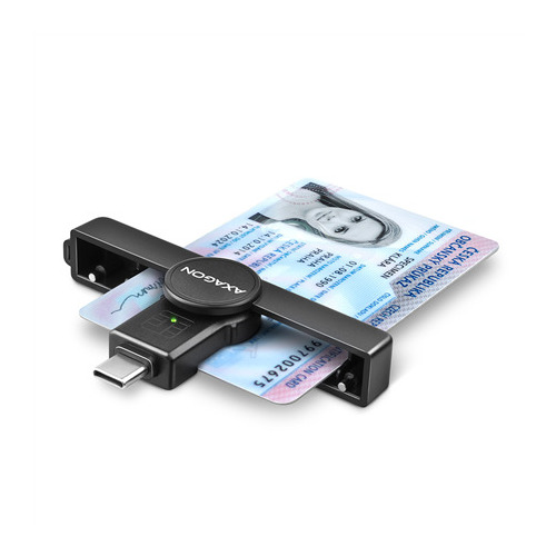 AXAGON  Foldable pocket USB-C contact Smart/ID