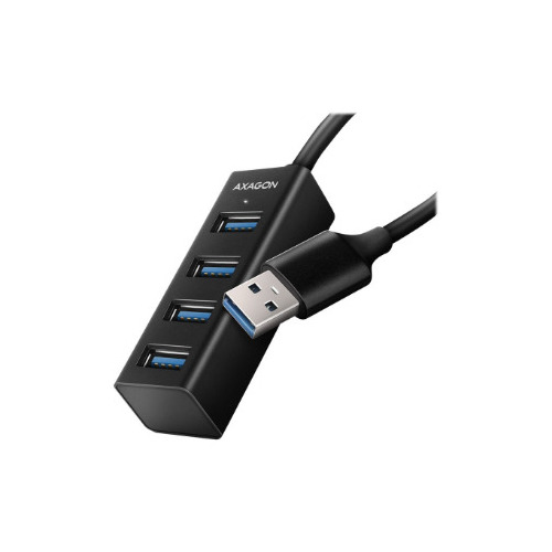 AXAGON  Miniature metal four-port USB 3