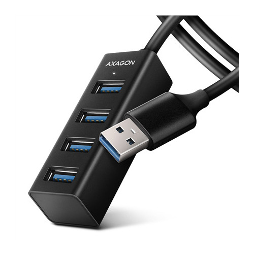 AXAGON  Miniature metal four-port USB 3