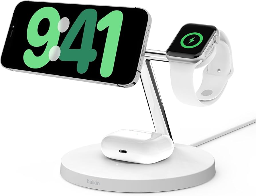Belkin BoostCharge 3-in-1 Charging Stand White