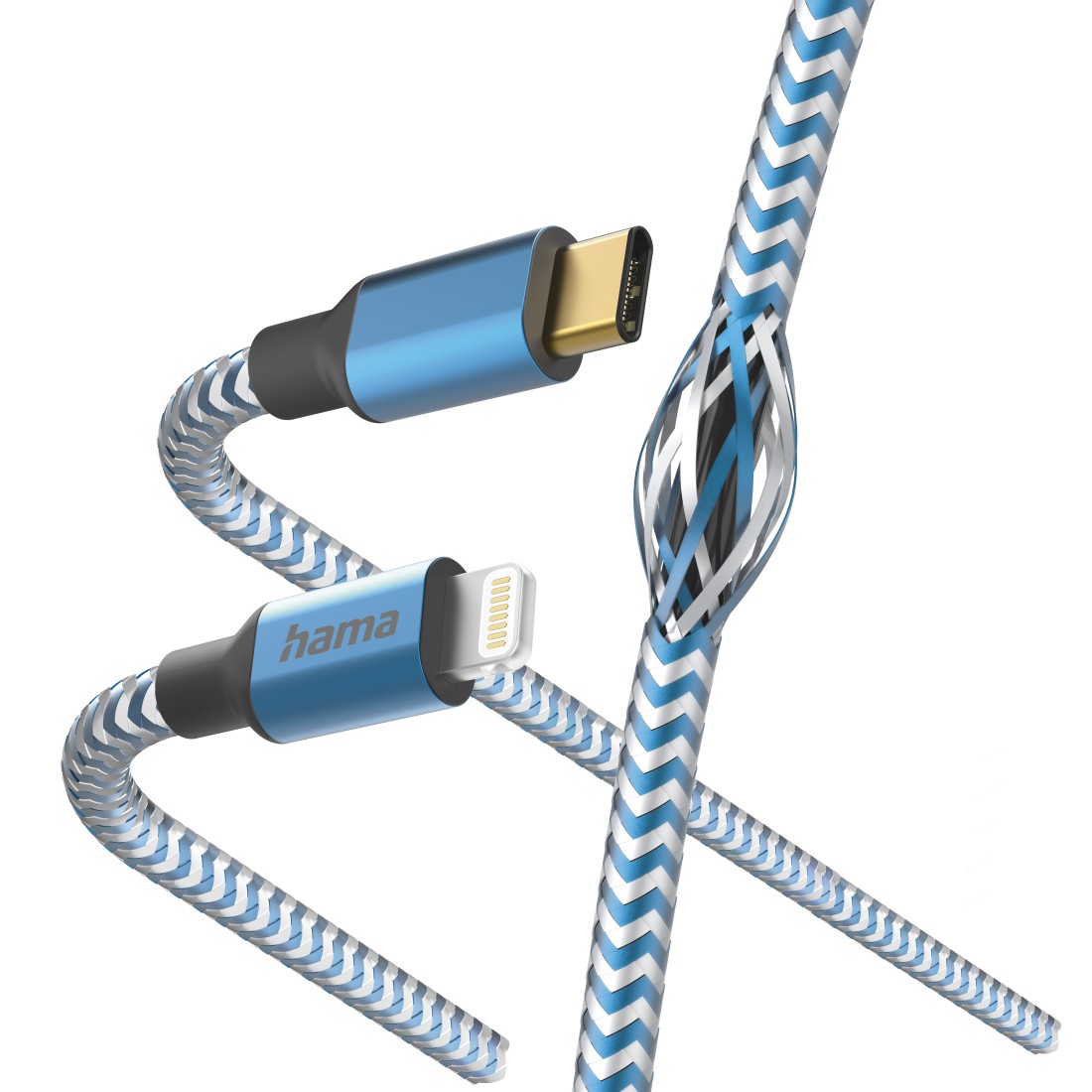 Hama 00201561 Reflective Charging Cable, USB-C