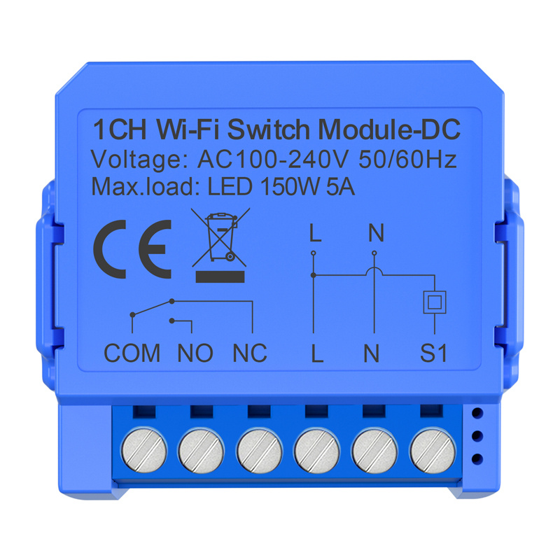 Intelligent 1-channel WiFi switch module with