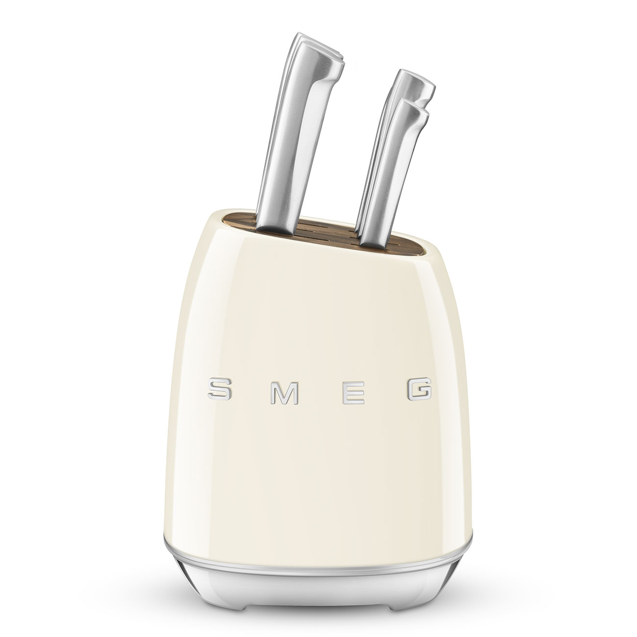SMEG KNIFE BLOCK 50`s STYLE CREAM