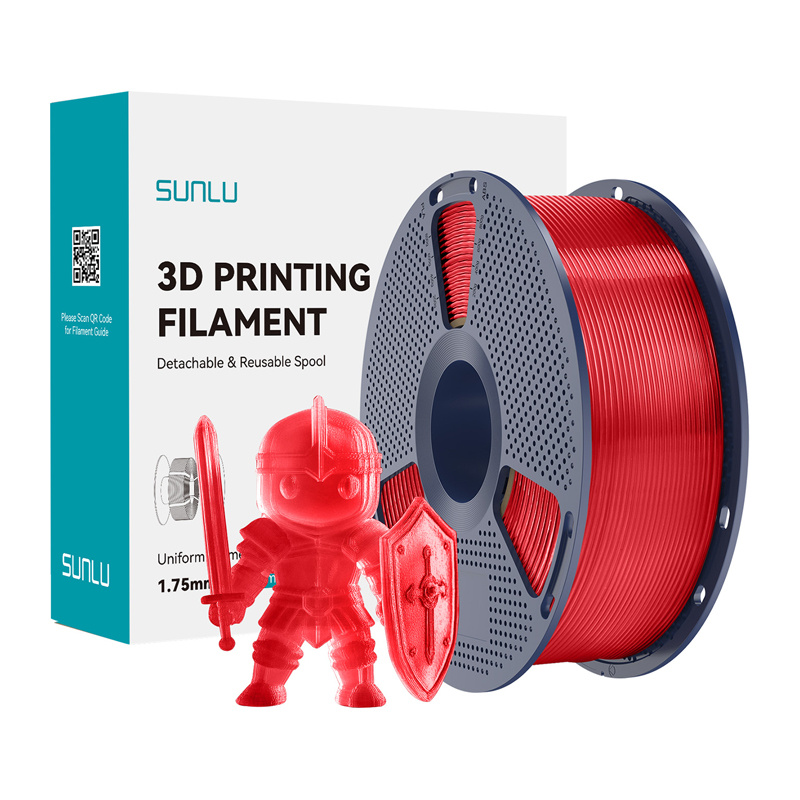 Sunlu PLA+ Filament (Transparent Red) |